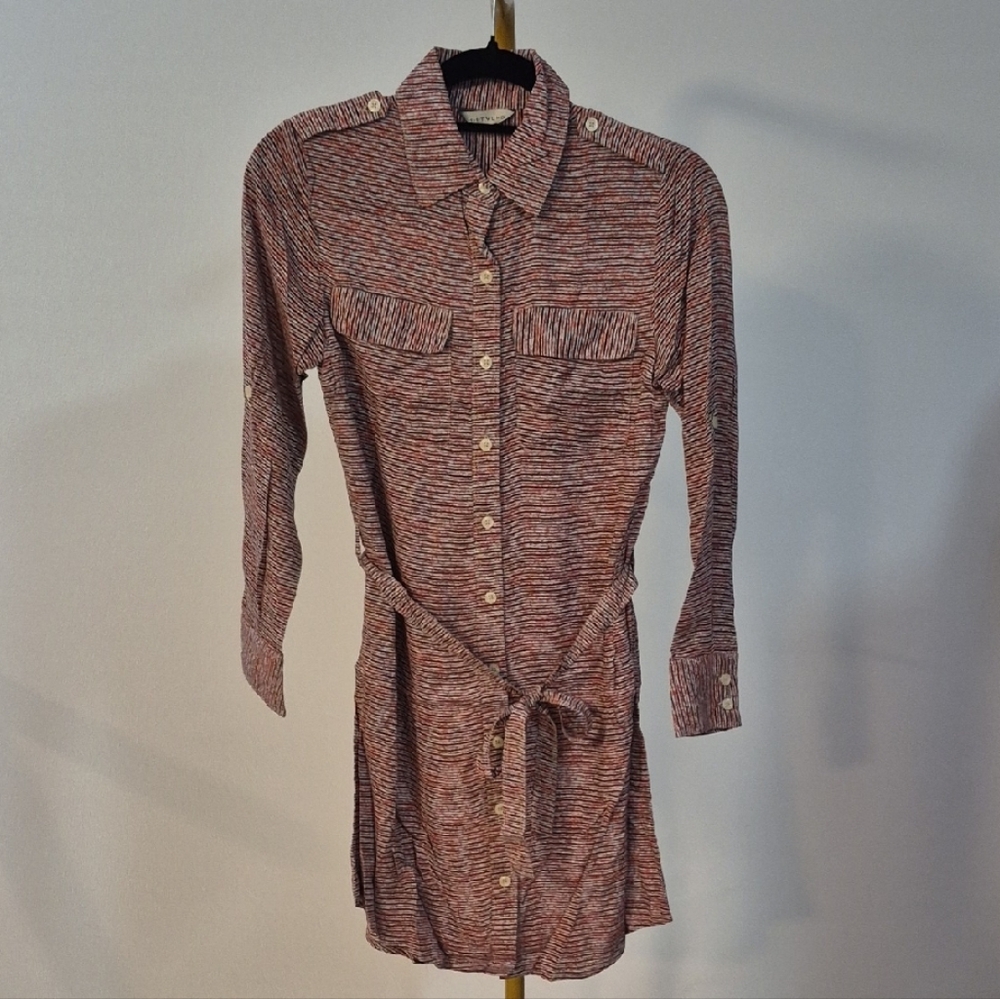 NWT Anthropologie Striped Button-Up Dress